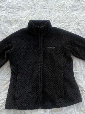 Columbia Women's Black Textured Sherpa Full-Zip Jacket